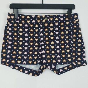 J. Crew Stretch Chino Heart Dot Print Shorts Hearts Love Summer Chino Preppy 0‎